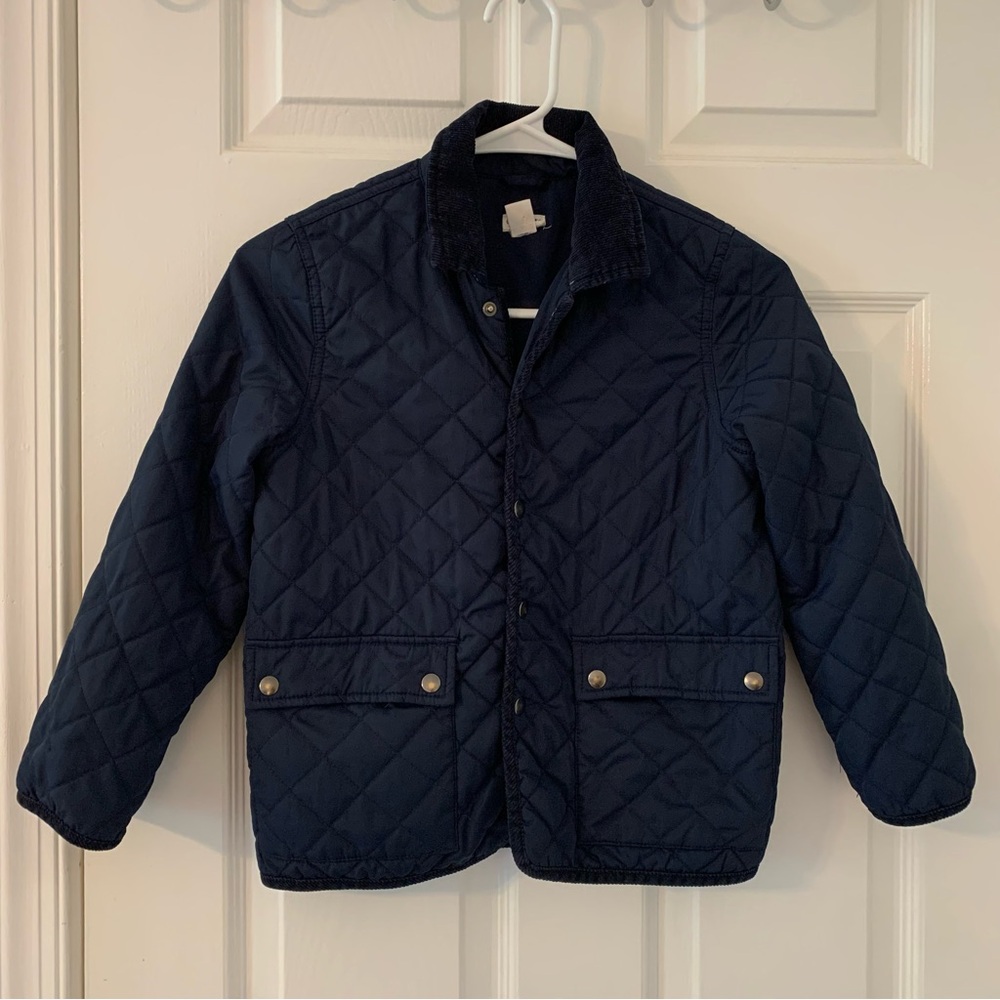 Crewcuts Blue Puffer Jacket with Quilted Design